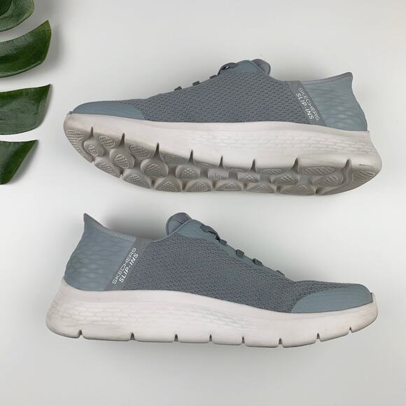 Skechers Hands Free Slip Ins Go Walk Flex Grand Entry Sneakers Grey Men's 10 - Picture 9 of 12